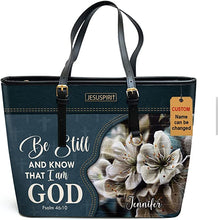 画像をギャラリービューアに読み込む, Personalized Bible Scripture - Religious Faith Zipper Leather Tote Bag