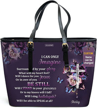 画像をギャラリービューアに読み込む, Personalized Bible Scripture - Religious Faith Zipper Leather Tote Bag