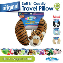 Load image into Gallery viewer, Cloudz Kids Plush Animal Neck Pillow