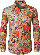 Load image into Gallery viewer, LucMatton Men's Linen Pattern Shirt