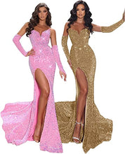 Load image into Gallery viewer, Dream Wedding Mermaid Prom Gown with Slit