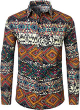 Load image into Gallery viewer, LucMatton Men's Linen Pattern Shirt