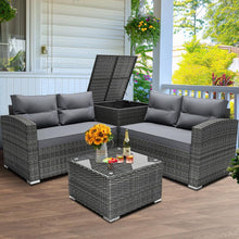 Load image into Gallery viewer, Rattan Patio All-Weather Outdoor Sectional Furniture Sets