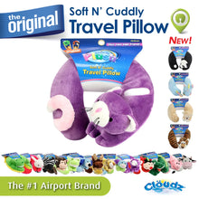 Load image into Gallery viewer, Cloudz Kids Plush Animal Neck Pillow