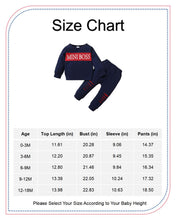 Load image into Gallery viewer, Infant Baby Boy 2PCS Outfits Letter Print Long Sleeve Tops Ripped Pants Set