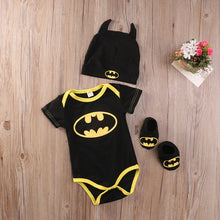 Load image into Gallery viewer, Sale: Batman Boys Bodysuit Shoes Hat Outfits Set