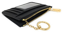 Load image into Gallery viewer, Michael Kors Jet Set Travel Small Top Zip Leather Coin Pouch / Wallet - Black