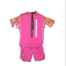 Load image into Gallery viewer, Girl's Pink Floating Swim Trainer Wet Suit Life Vest Medium