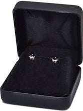 Load image into Gallery viewer, 1 Carat T.W. Round Black Diamond Sterling Silver Stud Earrings