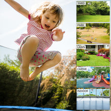 Load image into Gallery viewer, 10 FT Outdoor Fitness Trampoline with Safe Enclosure Net, 661 lbs Capacity for 3-4 Kids - slvhasitall