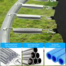 Load image into Gallery viewer, 10 FT Outdoor Fitness Trampoline with Safe Enclosure Net, 661 lbs Capacity for 3-4 Kids - slvhasitall