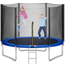 Load image into Gallery viewer, 10 FT Outdoor Fitness Trampoline with Safe Enclosure Net, 661 lbs Capacity for 3-4 Kids - slvhasitall