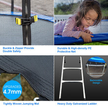 Load image into Gallery viewer, 10 FT Outdoor Fitness Trampoline with Safe Enclosure Net, 661 lbs Capacity for 3-4 Kids - slvhasitall