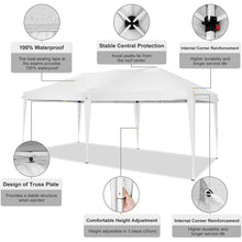 Load image into Gallery viewer, 10' x 20' EZ Pop Up Canopy Tent Party Tent Outdoor Event Instant Tent Gazebo with 6 Removable Sidewalls and Carry Bag, White - slvhasitall