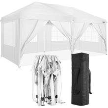 Load image into Gallery viewer, 10' x 20' EZ Pop Up Canopy Tent Party Tent Outdoor Event Instant Tent Gazebo with 6 Removable Sidewalls and Carry Bag, White - slvhasitall