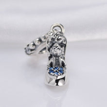 Load image into Gallery viewer, 100% Real 925 Sterling Silver Glass Slipper & Mice Dangle Pendant Charm Bead - slvhasitall