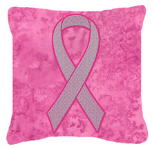 Load image into Gallery viewer, Pink Ribbon for Breast Cancer Awareness Fabric Decorative Pillow
