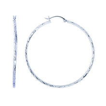 Load image into Gallery viewer, 14k White Gold 45Mm X1Mm Hoop Earrings - slvhasitall