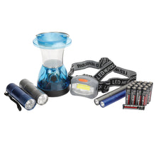 Load image into Gallery viewer, Ozark Trail 6-Piece LED Flashlight Headlamp Lantern Penlight Combo