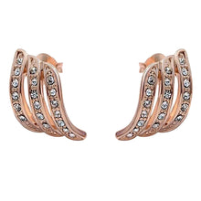 画像をギャラリービューアに読み込む, Rose Gold Diamond-studded Personality Stud Earrings