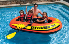 Load image into Gallery viewer, Intex Explorer 300 Compact Inflatable Fishing 3 Person Raft Boat with Pump & Oars