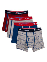 Load image into Gallery viewer, Boys' Champion Cotton Stretch Boxer Briefs 4 Pack
