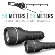 Load image into Gallery viewer, Rayovac Brite Essentials Two AA and Two D Robust Rubberized LED Flashlight Multipack