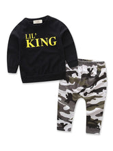 Load image into Gallery viewer, LIL KING Boys Tops+Pants Outfits Set