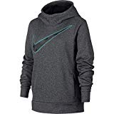 Load image into Gallery viewer, Nike Therma Girls Gray & Aqua Blue Hoodie Sweatshirt