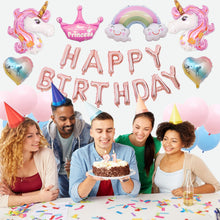 Load image into Gallery viewer, Cerem Happy Birthday Party Decorations Unicorn Balloon Banner Light-Pink Set