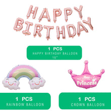 Load image into Gallery viewer, Cerem Happy Birthday Party Decorations Unicorn Balloon Banner Light-Pink Set