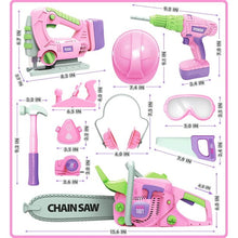画像をギャラリービューアに読み込む, Kids Pink Tool Set with Electric Toy Drill