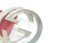 画像をギャラリービューアに読み込む, Gucci ssima Belt Red Embossed Leather