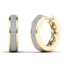 画像をギャラリービューアに読み込む, Anygolds 0.15 ctw Diamond Hoop Earrings
