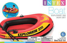 Load image into Gallery viewer, Intex Explorer 200 Inflatable 2 Person River Boat Raft Set