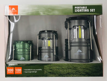 Load image into Gallery viewer, Ozark Trail 3 Pack AAA &AA Batteries LED Camping Lanterns