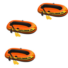 Load image into Gallery viewer, Intex Explorer 300 Inflatable Fishing 3 Person Raft Boat w/ Pump & Oars (3 Pack)