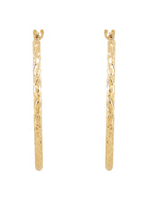 Load image into Gallery viewer, Brilliance Fine Jewelry 10K Yellow Gold Hollow Round Diamond-Cut Hoop Earrings