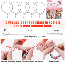 画像をギャラリービューアに読み込む, Xelparuc 85 Pieces Charm Bracelet Making Kit for Kids Girls Teens