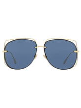 画像をギャラリービューアに読み込む, Dior Ladies Blue Mirror Aviator Sunglasses