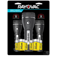 Load image into Gallery viewer, Rayovac Brite Essentials Two AA and Two D Robust Rubberized LED Flashlight Multipack