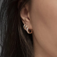 画像をギャラリービューアに読み込む, Anygolds 0.15 ctw Diamond Hoop Earrings