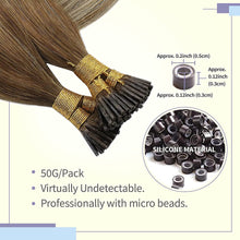 Load image into Gallery viewer, I Tip Hair Extensions Remy Human Blonde 24 inch Keratin Hair