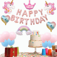 Load image into Gallery viewer, Cerem Happy Birthday Party Decorations Unicorn Balloon Banner Light-Pink Set