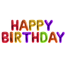Load image into Gallery viewer, Way To Celebrate! Deluxe Multi Color "Happy Birthday" Balloon Yard Stake Decoration