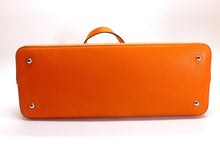 Load image into Gallery viewer, Ralph Lauren Hanway Orange & Cork Leather Handbag