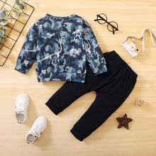 Load image into Gallery viewer, Newborn Baby Boy 2PCS Long Sleeve Letter Print Tops & Ripped Pants Set