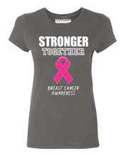 Load image into Gallery viewer, Stronger Together Breast Cancer Women's T-shirt