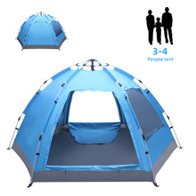 Load image into Gallery viewer, MDHAND 3-4 Person Automatic Family Instant Pop Up Waterproof Tent