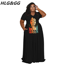 Load image into Gallery viewer, FAGADOER Casual Print Loose Floor Women Lapel Pockets Short Sleeve Robe Dresses - slvhasitall